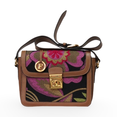 Bolsa Média FL 1149 Jacquard Floral