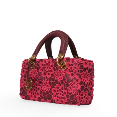 Bolsa Media  FL 1022 com Renda Guipir