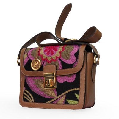 Bolsa Média FL 1149 Jacquard Floral